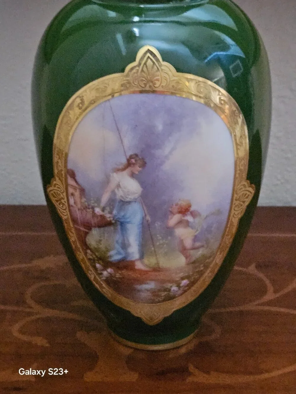 RARE ANTIQUE W.G. & Co William Guerin Limoges FRENCH PORCELAIN HANDPAINTED Vase